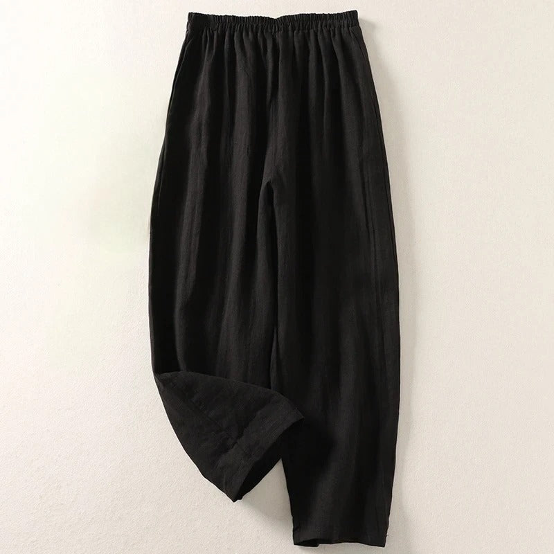 Amalia™ — Luftige Baumwoll-Leinen-Hose