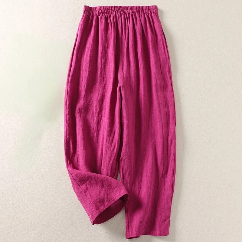 Amalia™ — Luftige Baumwoll-Leinen-Hose