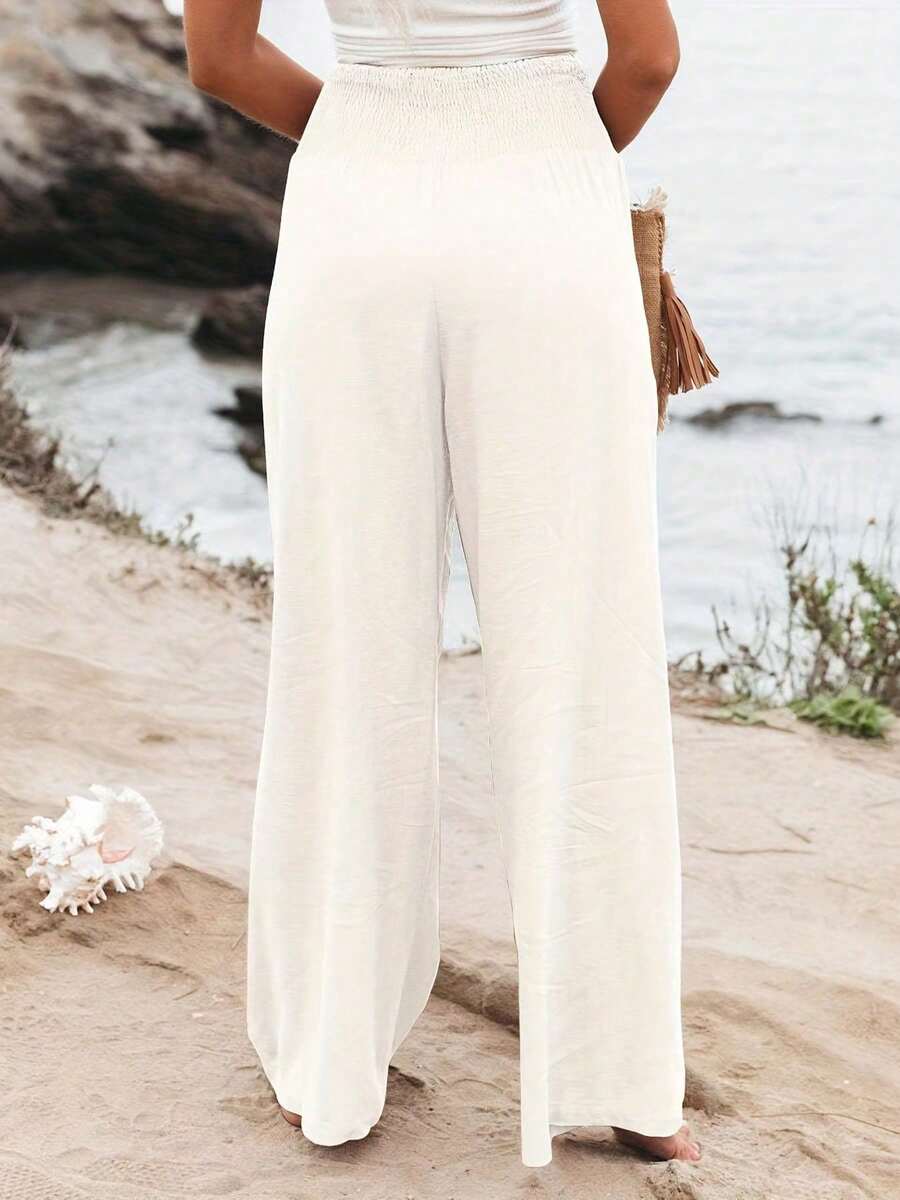 José | Hochtaillierte Lange Hose mit Taschen