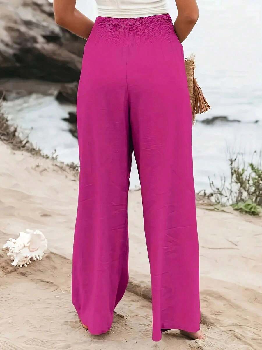 José | Hochtaillierte Lange Hose mit Taschen