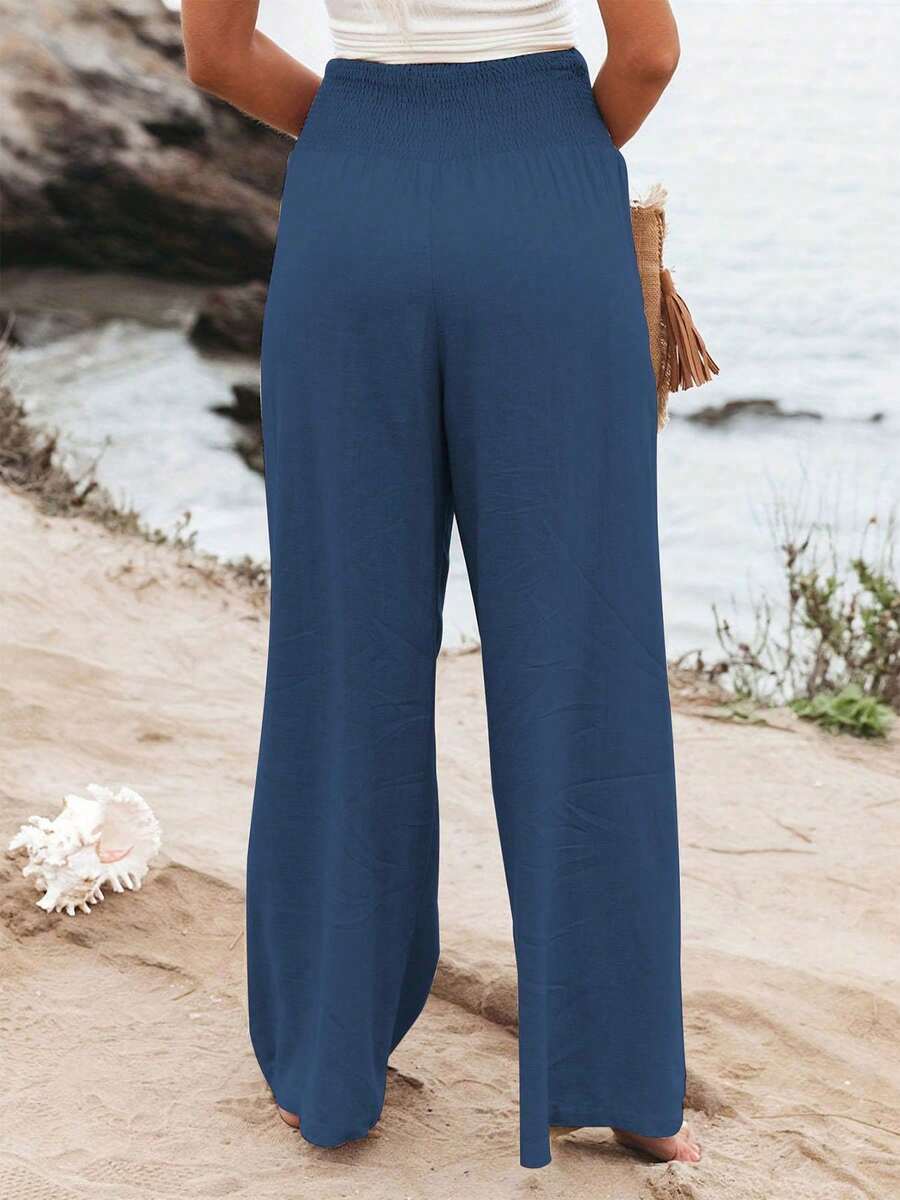 José | Hochtaillierte Lange Hose mit Taschen