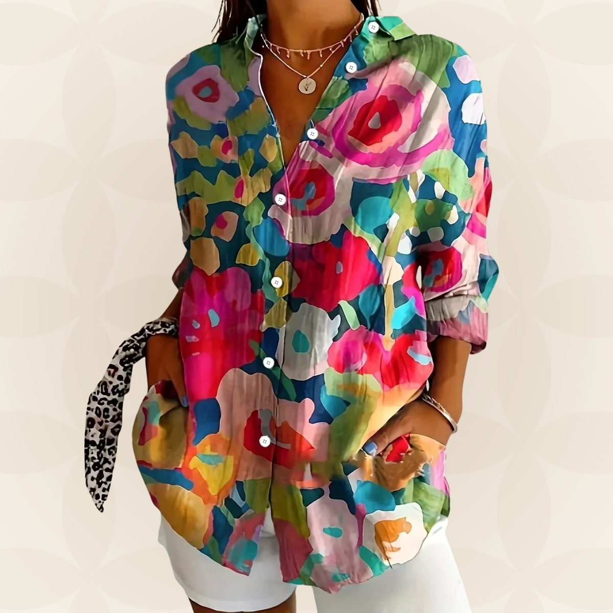 Cornelia - Bunte Druckbluse