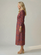 Lune | Natürliches Wickelkleid in Midi-Länge