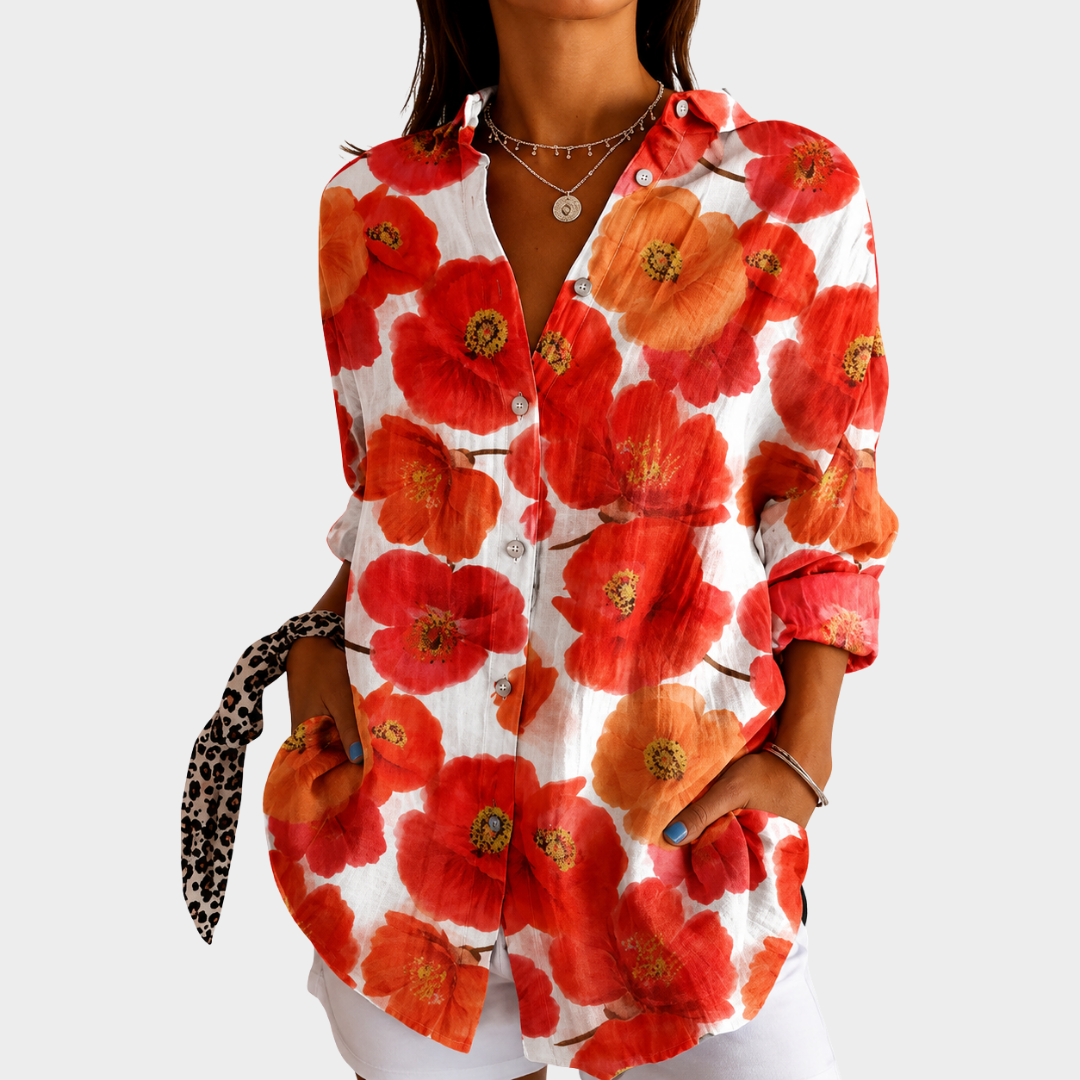 Farbenfrohe und Luftige Druckbluse