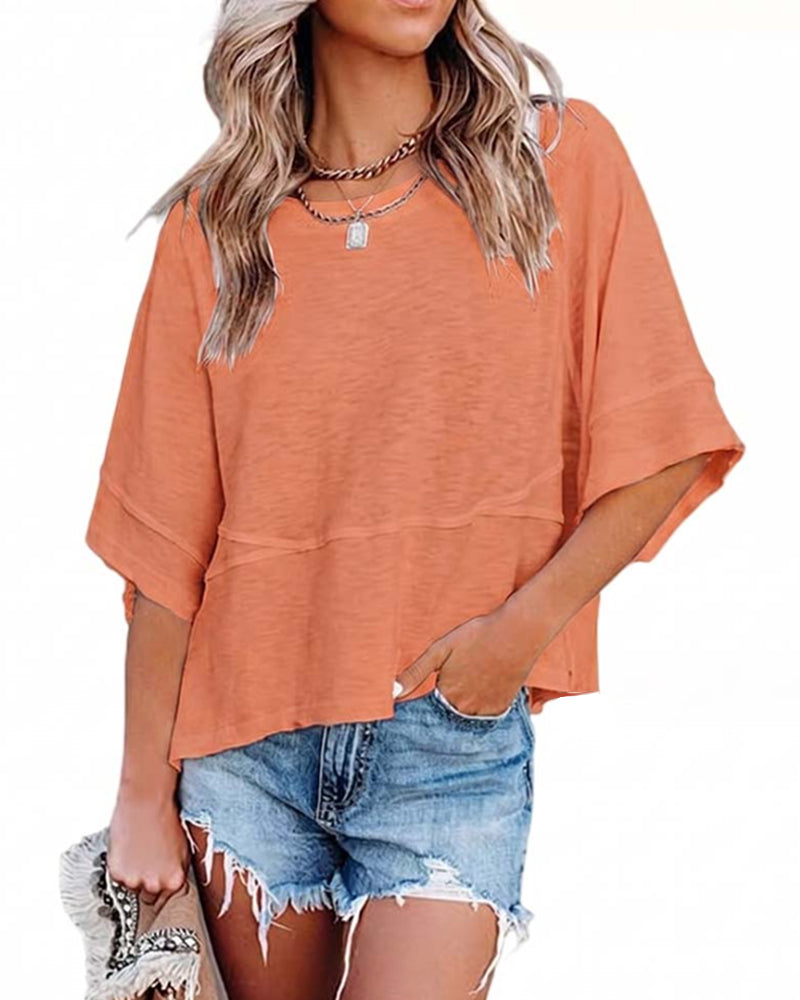 Liselotte | Lässiges T-Shirt mit Glockenärmeln
