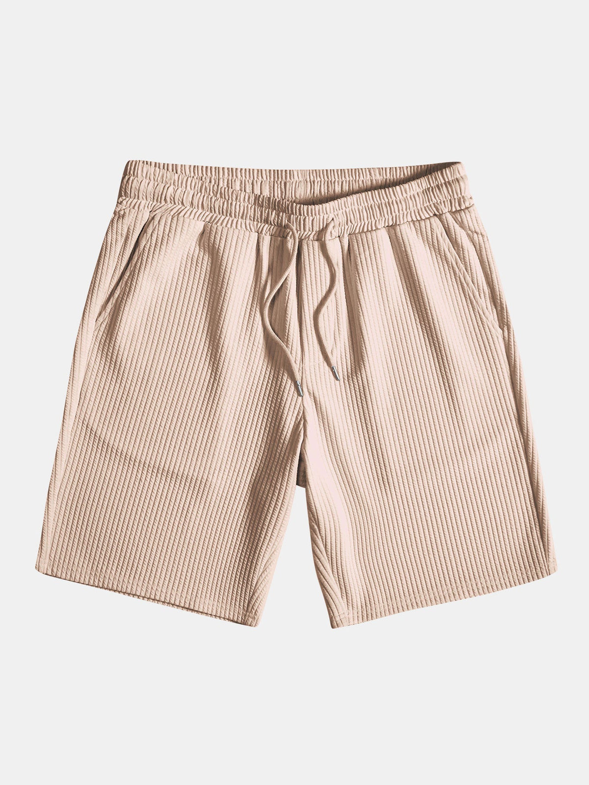 Ripp-Top mit Stehkragen und Shorts