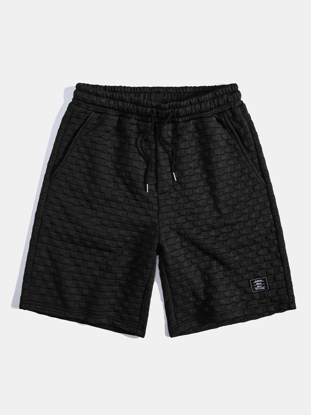 Bequemes T-Shirt mit Karomuster und Jacquard-Shorts im Karodesign