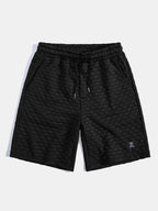 Bequemes T-Shirt mit Karomuster und Jacquard-Shorts im Karodesign