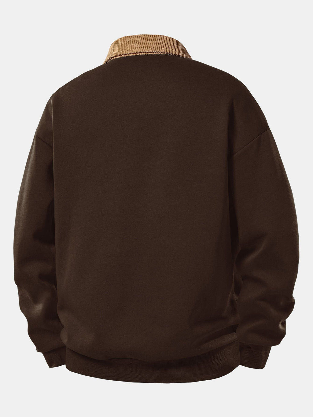 Gemütliches Corduroy-Polo-Sweatshirt mit kontrastierendem Brooklyn-Print