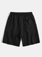 Bequemes T-Shirt mit Karomuster und Jacquard-Shorts im Karodesign