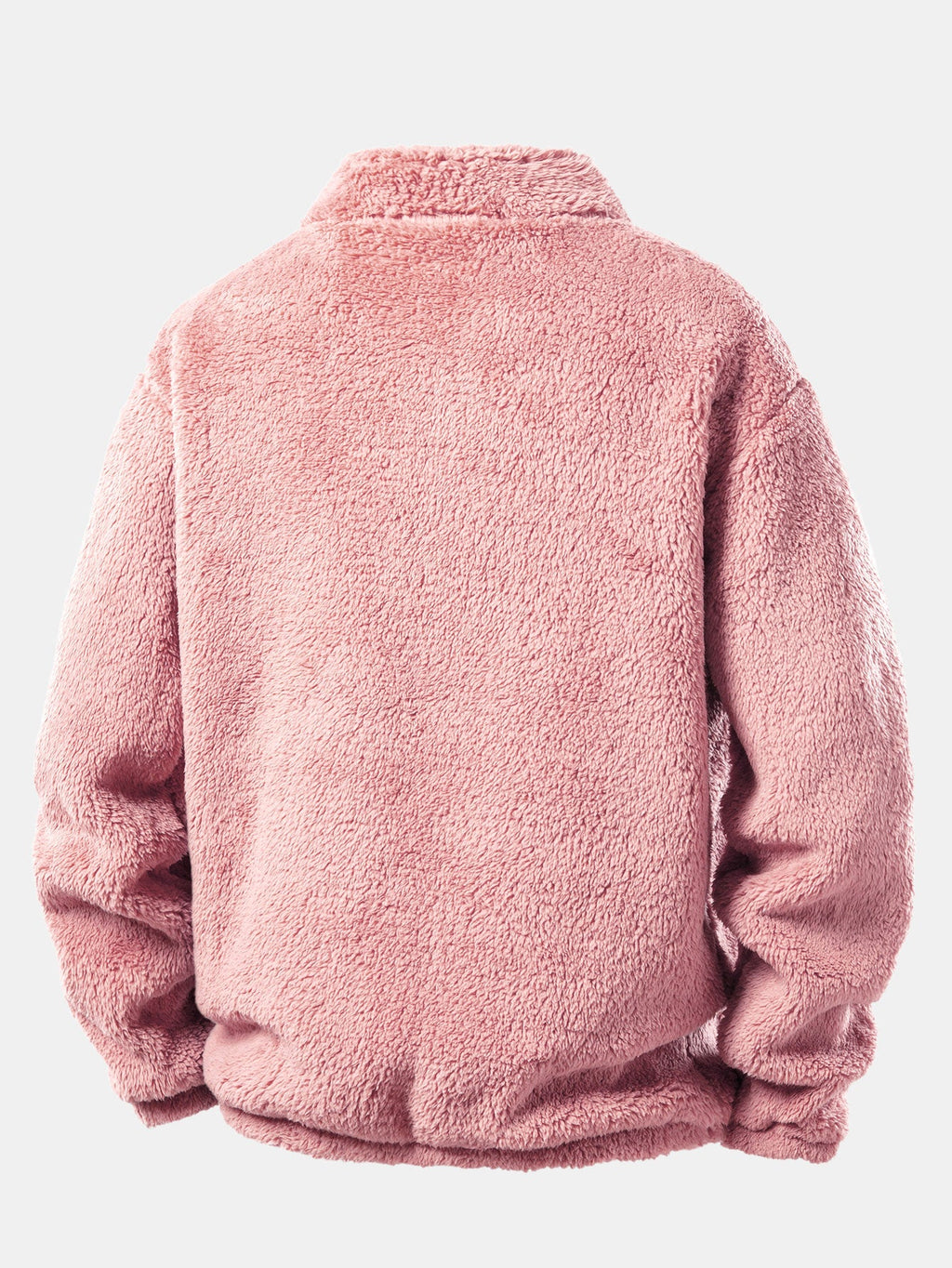 Viertelreißverschluss Sweatshirt mit Teddy-Futter