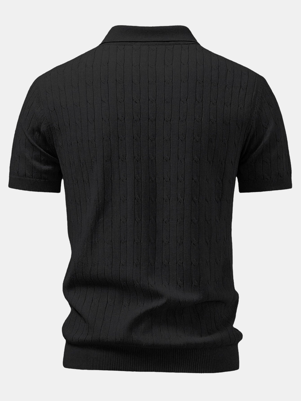 Twisted Jacquard Knit Polo & Slim Fit Tapered Pants