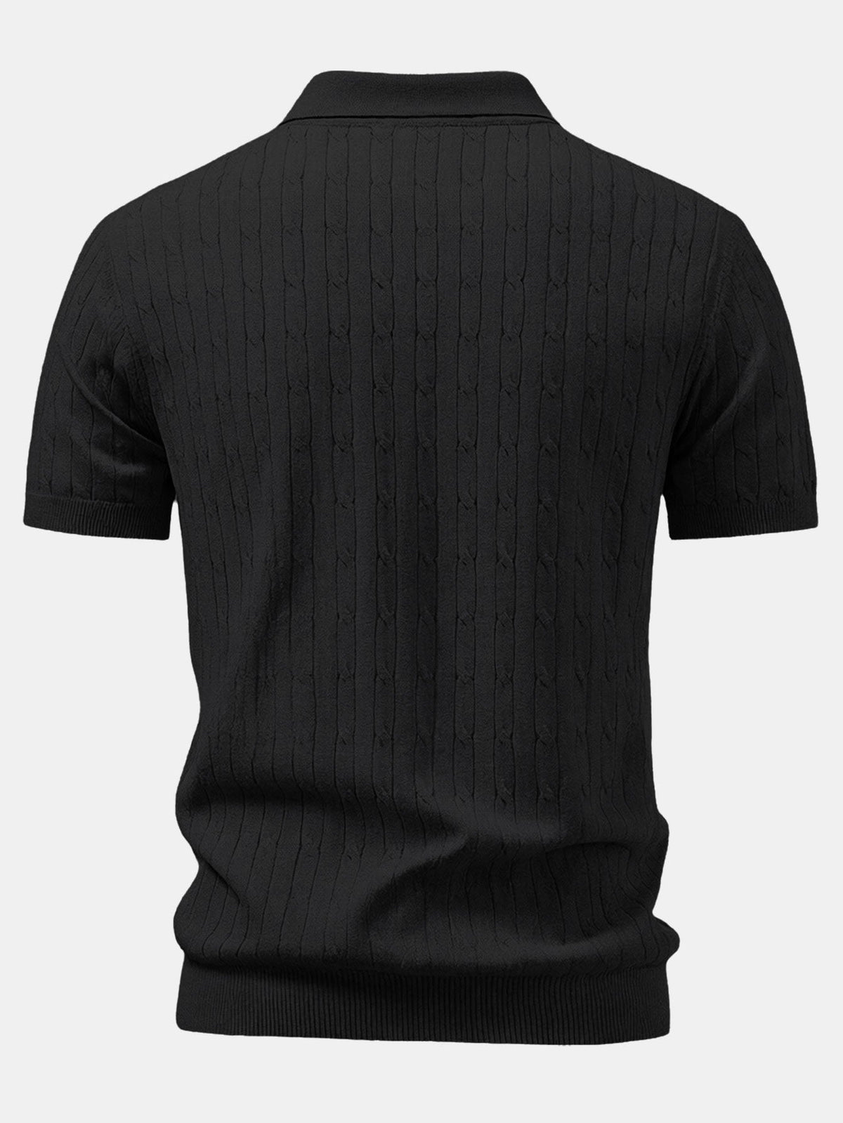 Twisted Jacquard Knit Polo & Slim Fit Tapered Pants