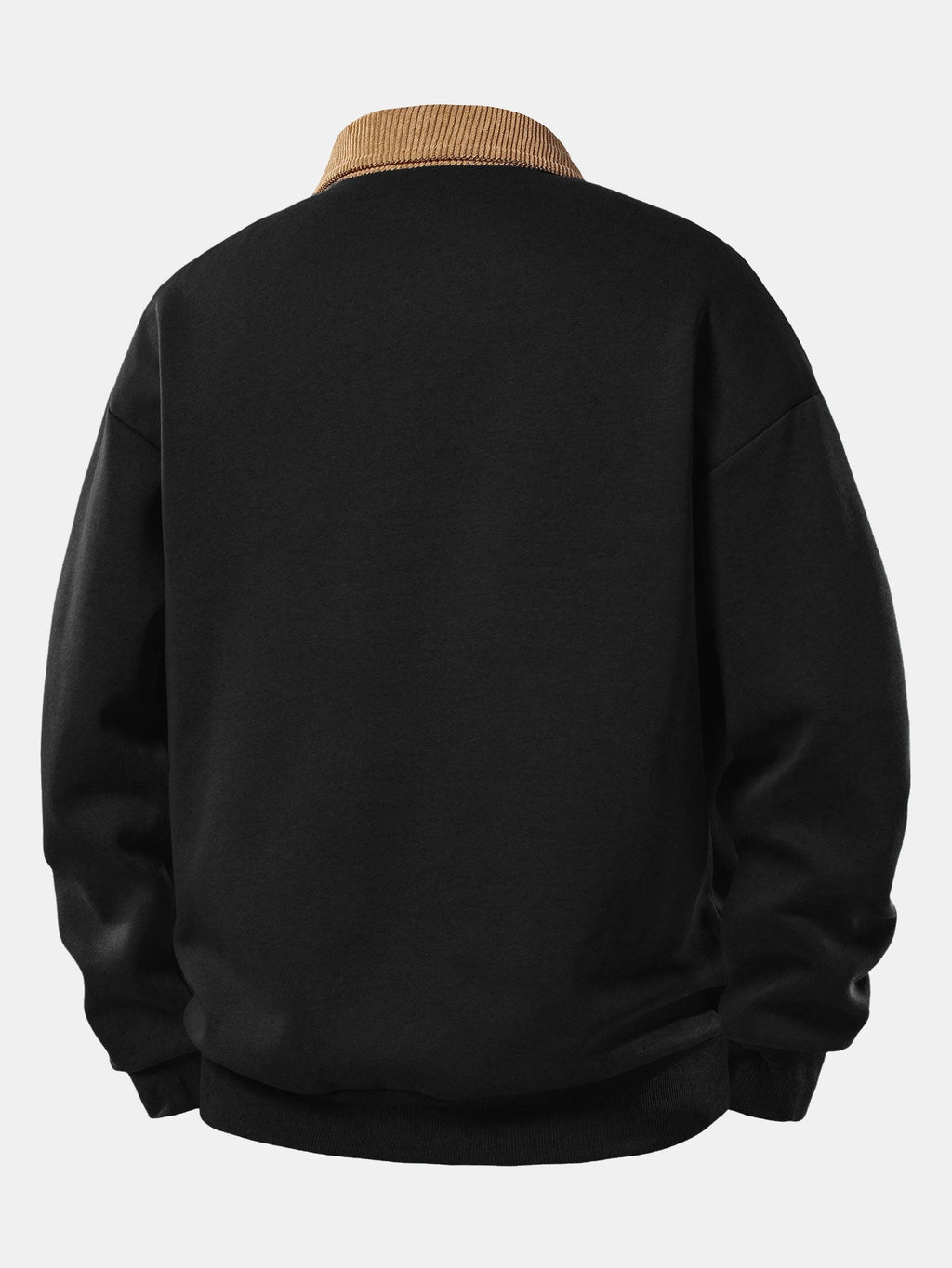 Gemütliches Corduroy-Polo-Sweatshirt mit kontrastierendem Brooklyn-Print