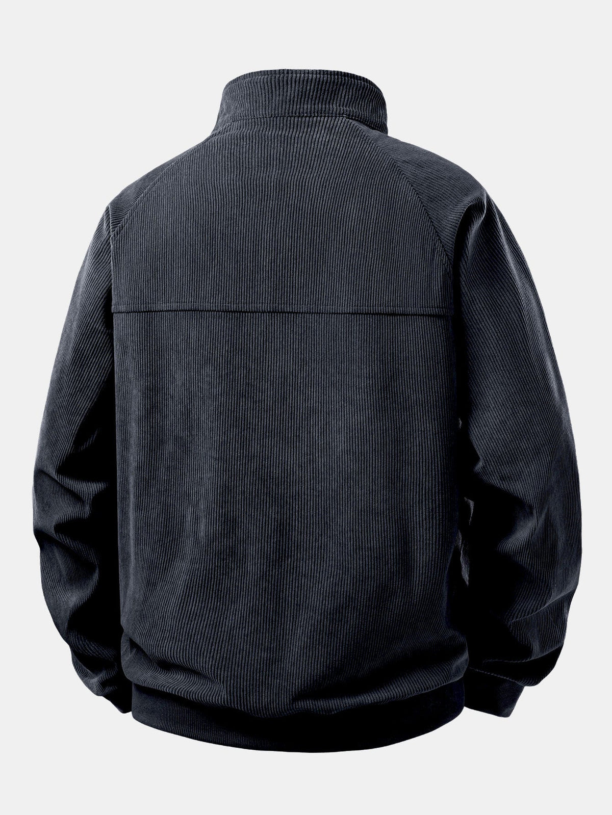 Viertelreißverschluss-Sweatshirt mit Rippcord-Raglanärmeln