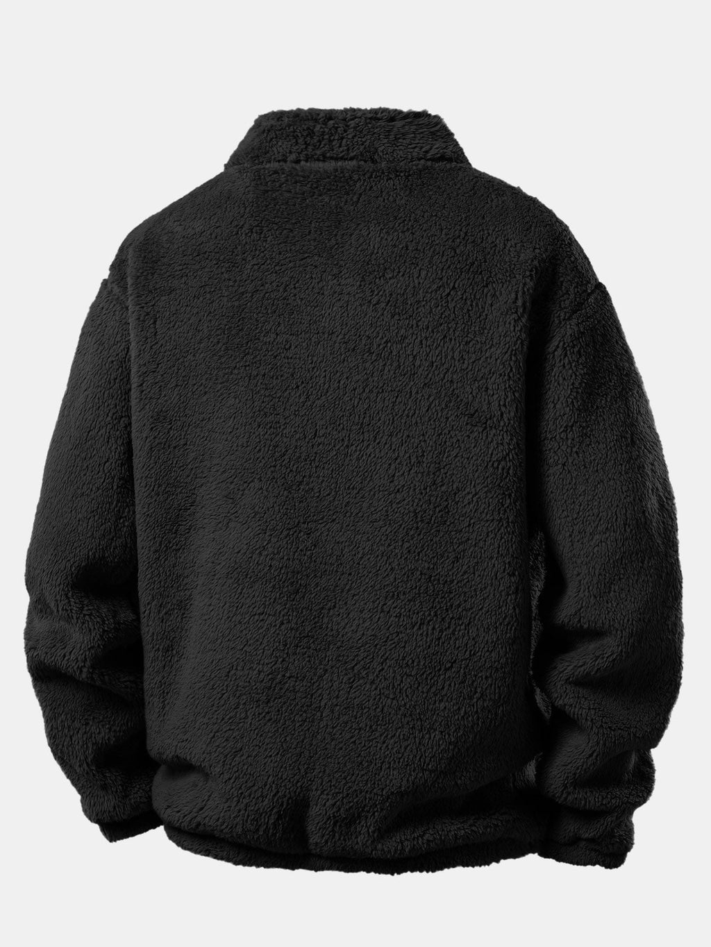 Viertelreißverschluss Sweatshirt mit Teddy-Futter