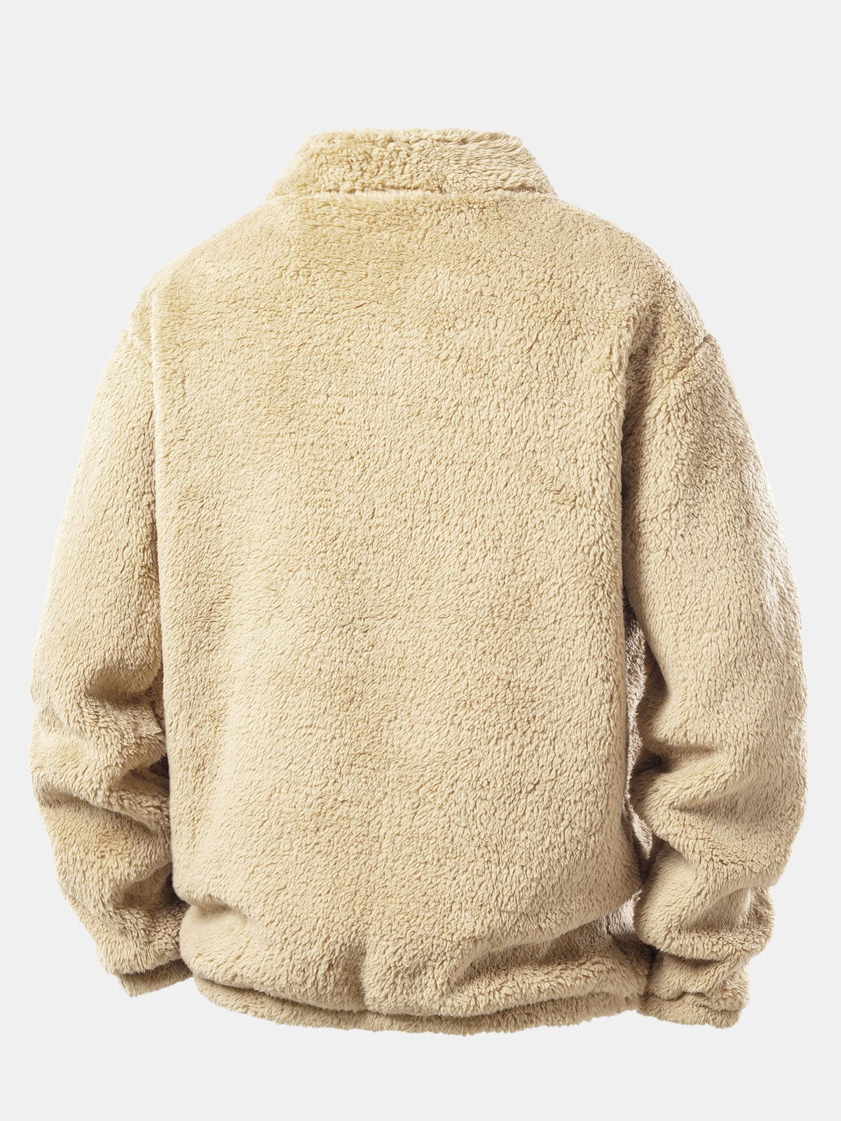 Viertelreißverschluss Sweatshirt mit Teddy-Futter