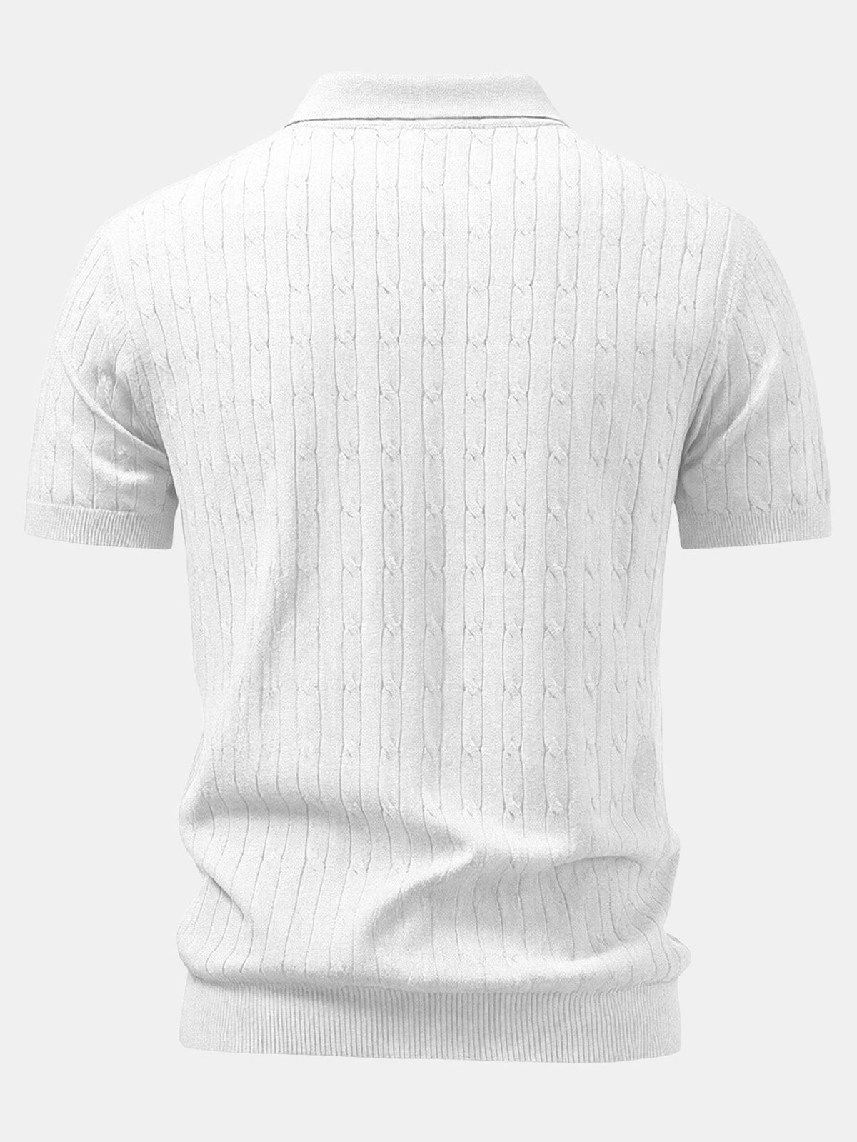 Twisted Jacquard Knit Polo & Slim Fit Tapered Pants