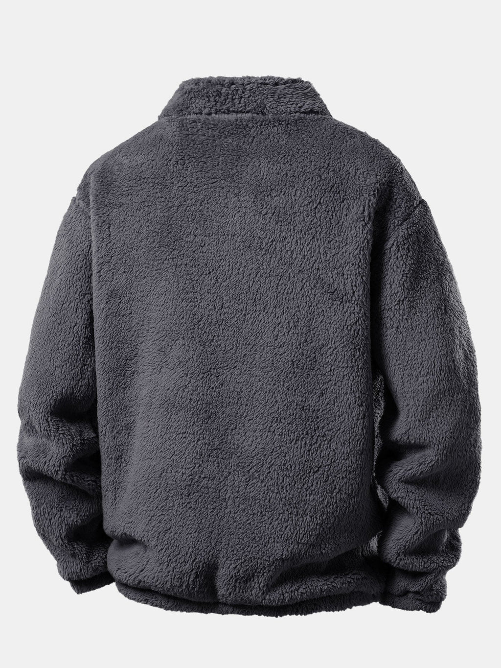Viertelreißverschluss Sweatshirt mit Teddy-Futter