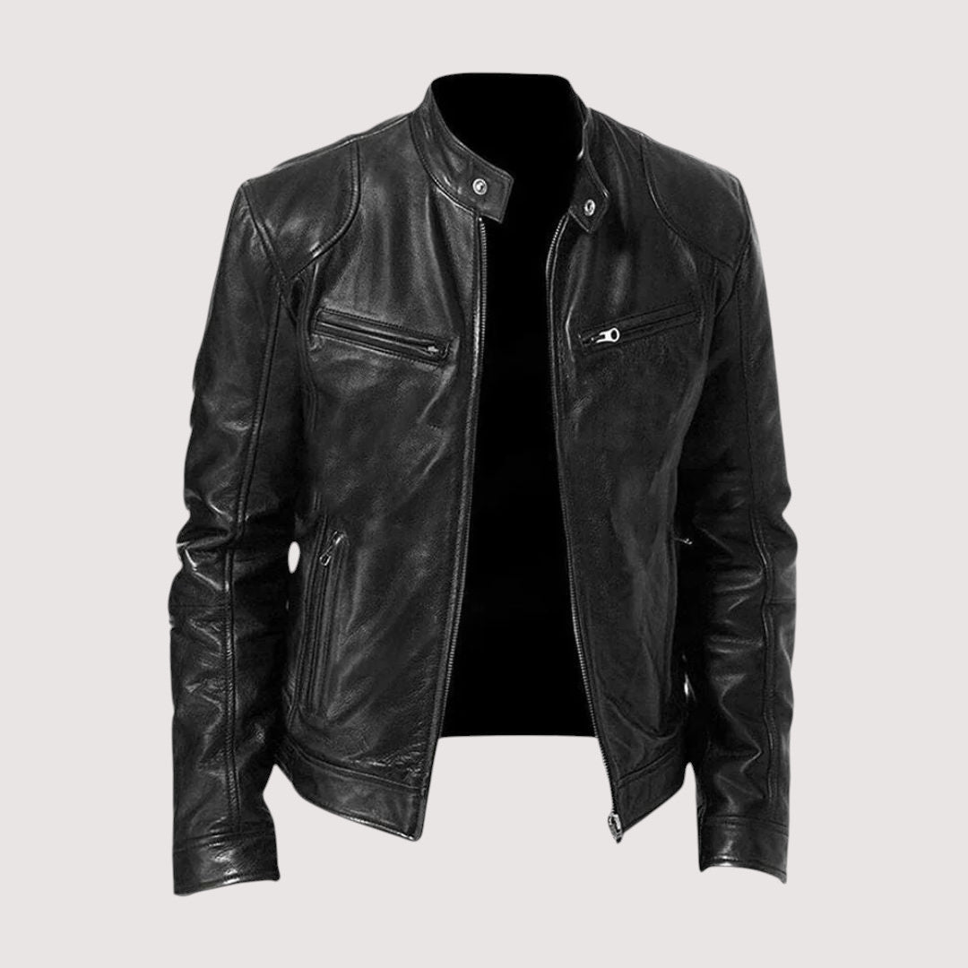Massimo – Klassische Bikerjacke aus veganem Leder
