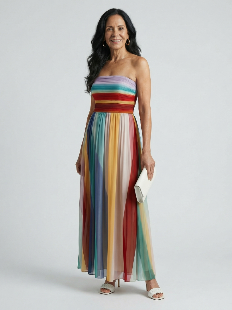 Serene | Leichtes Maxikleid mit Streifen