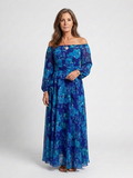 Aspen | Floral Maxi Dress with Off-Shoulder Design