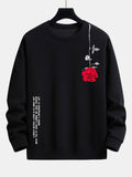 Roosprint Relaxed Fit Sweatshirt with Slogan