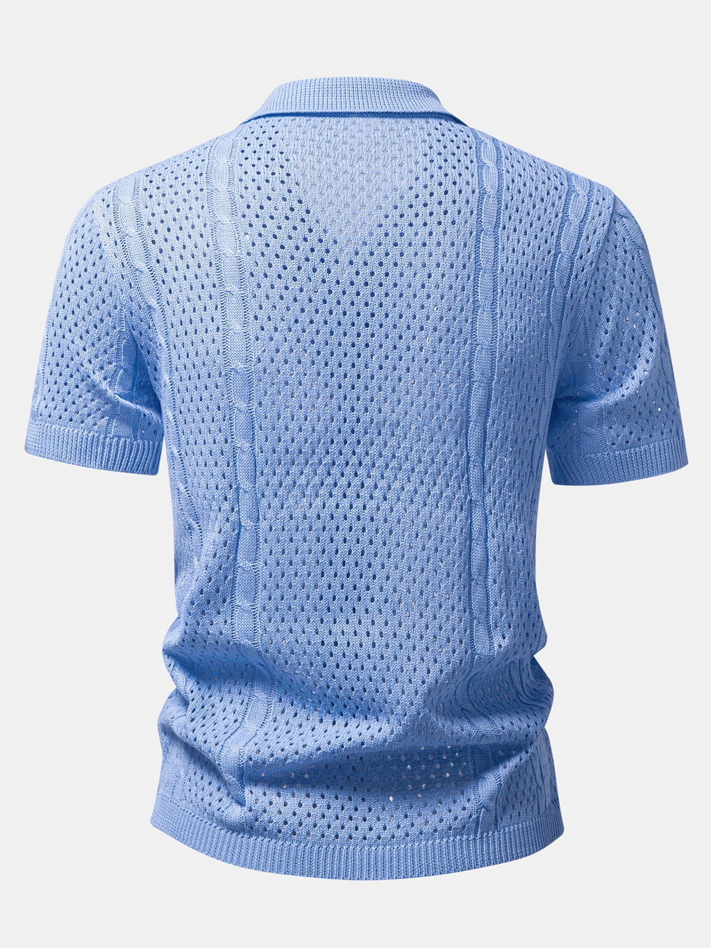 Offenes Strickshirt & Kurze Hose mit Kräuselstruktur und 5-Zoll-Kordelzug