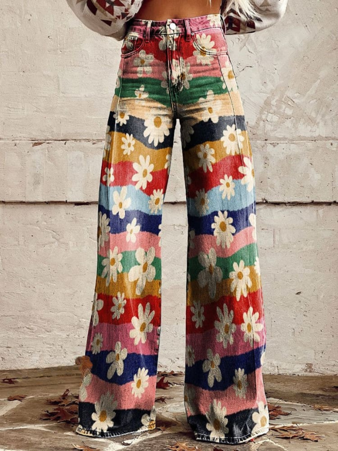 Léon - Stilvolle Blumenhose