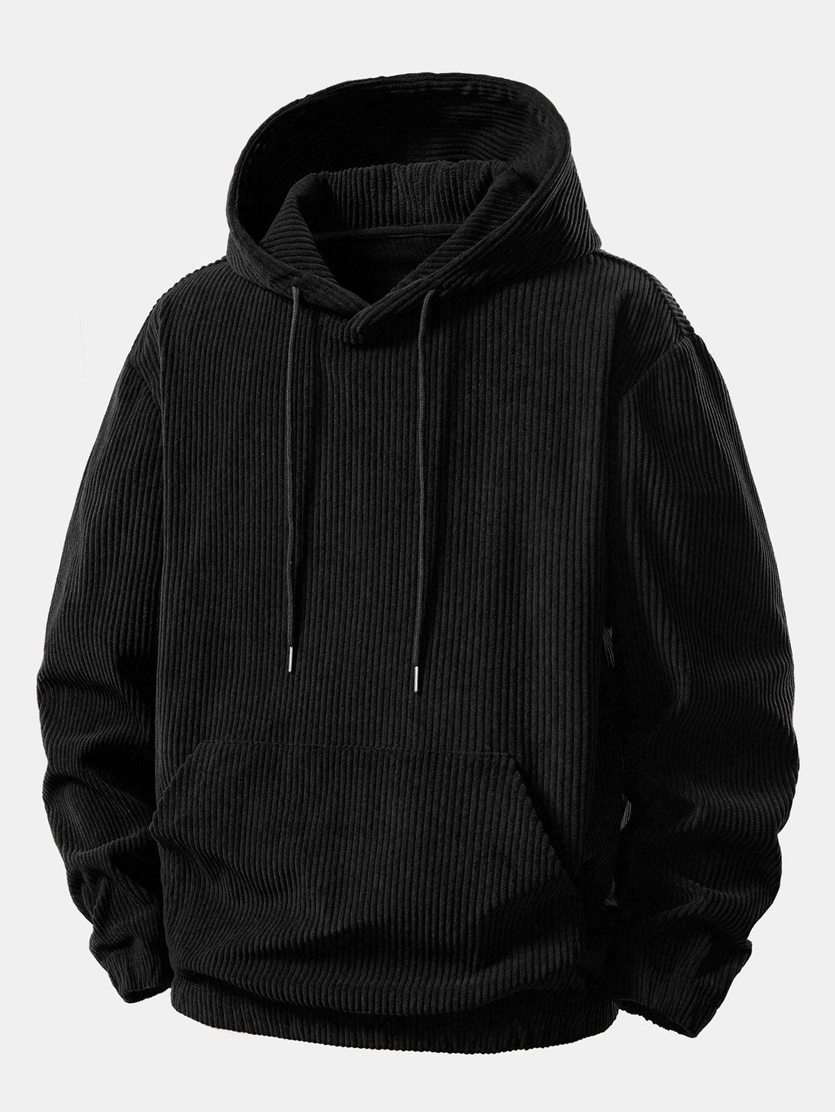 Corduroy Kapuzenpullover mit Kängurutasche