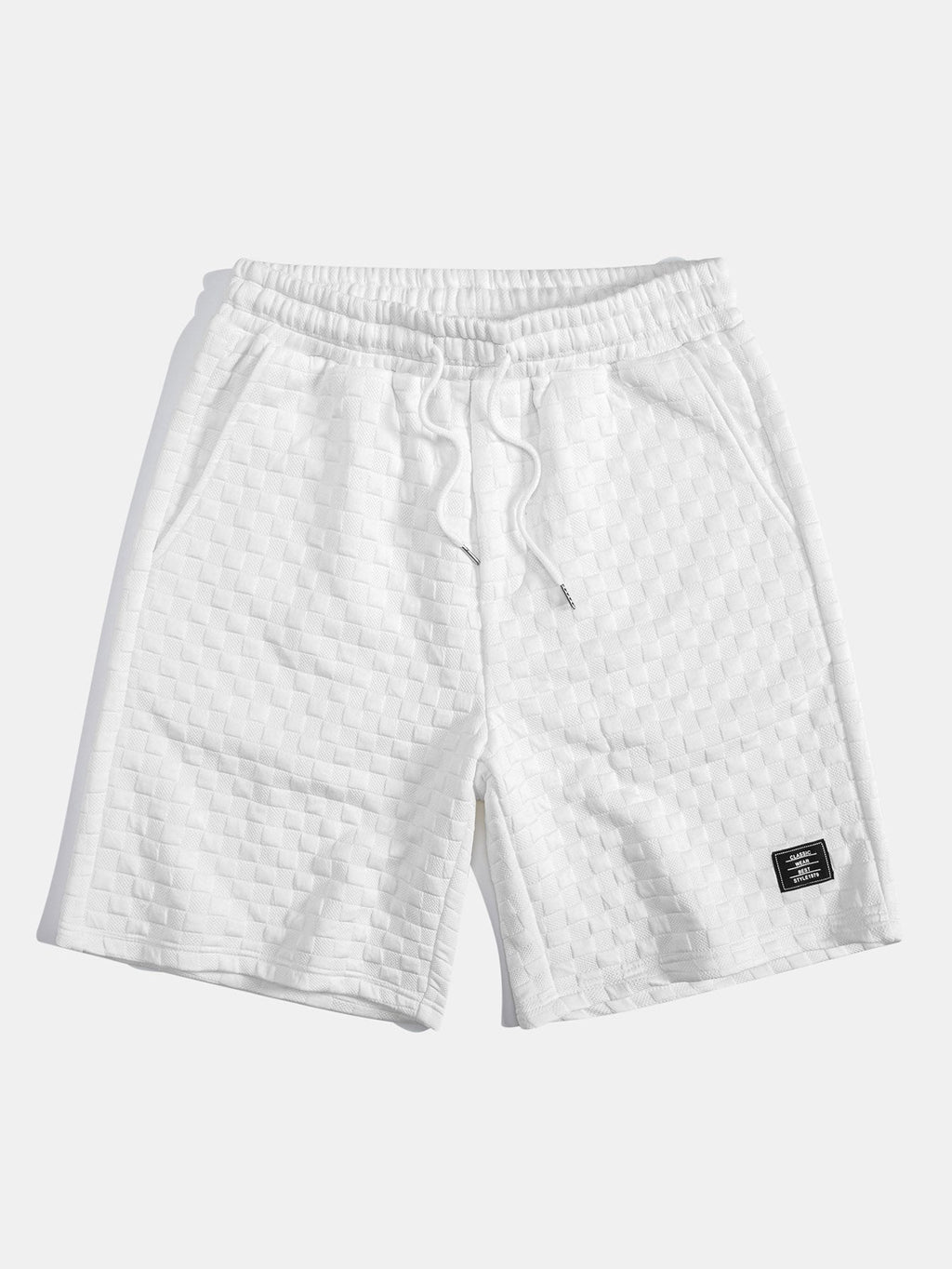 Bequemes T-Shirt mit Karomuster und Jacquard-Shorts im Karodesign