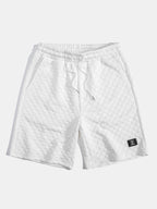 Bequemes T-Shirt mit Karomuster und Jacquard-Shorts im Karodesign