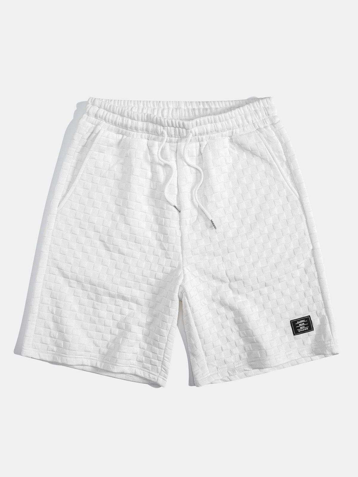 Bequemes T-Shirt mit Karomuster und Jacquard-Shorts im Karodesign