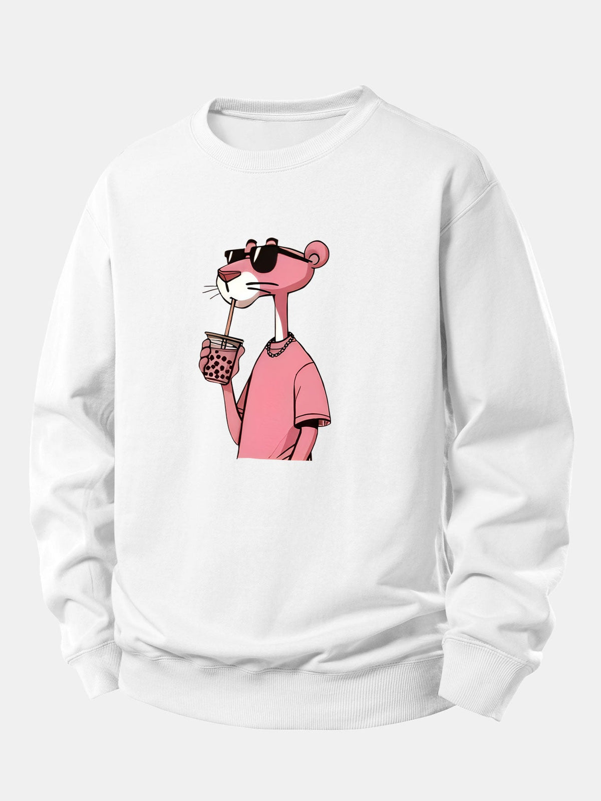 Bequemer Sweatshirt mit Pink Panther Motiv
