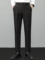 Kontrast Waffle Zip Knit Polo & Slim Fit Tapered Pants