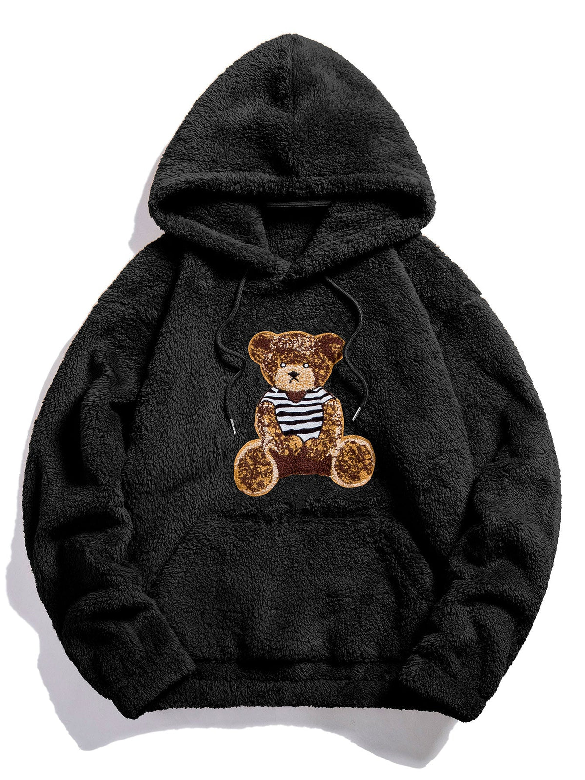 Bier Embroidered Patch Teddy Hoodie