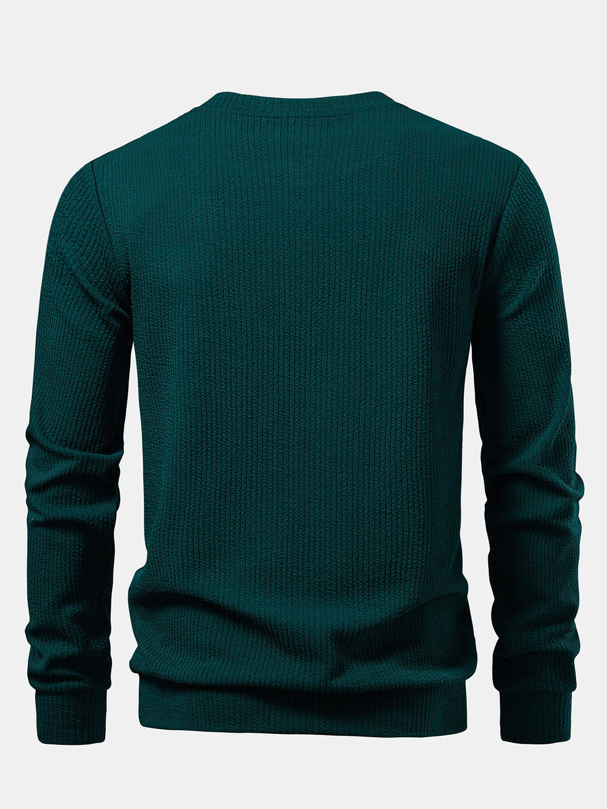 Rippstruktur-Sweatshirt mit Rundhalsausschnitt