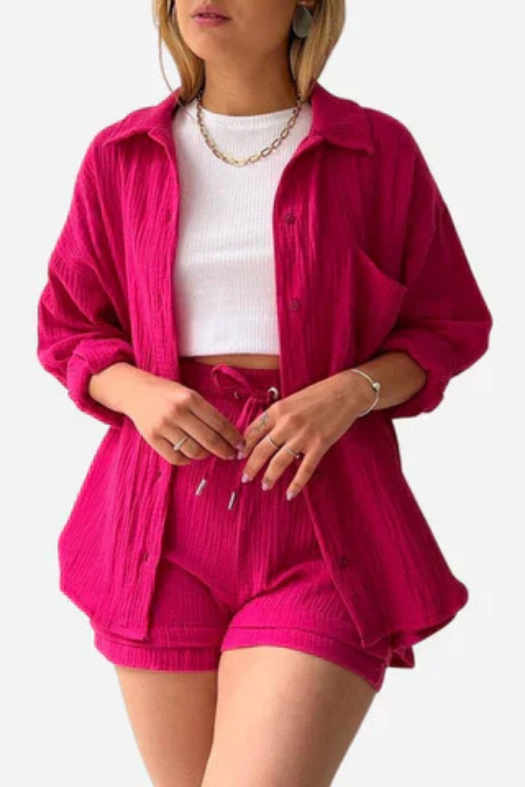 VICTORIA | ZWEITEILIGES HEMD-SHORTS-SET