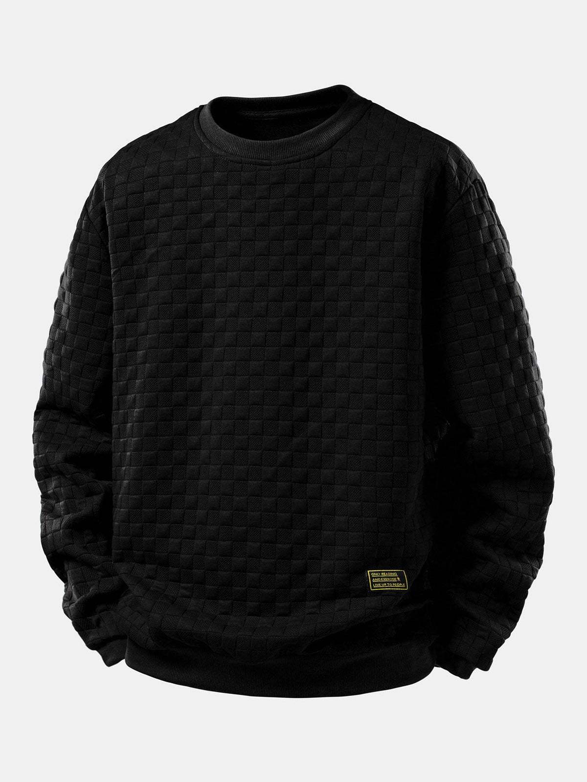 Jacquard Pullover mit Schachbrettmuster