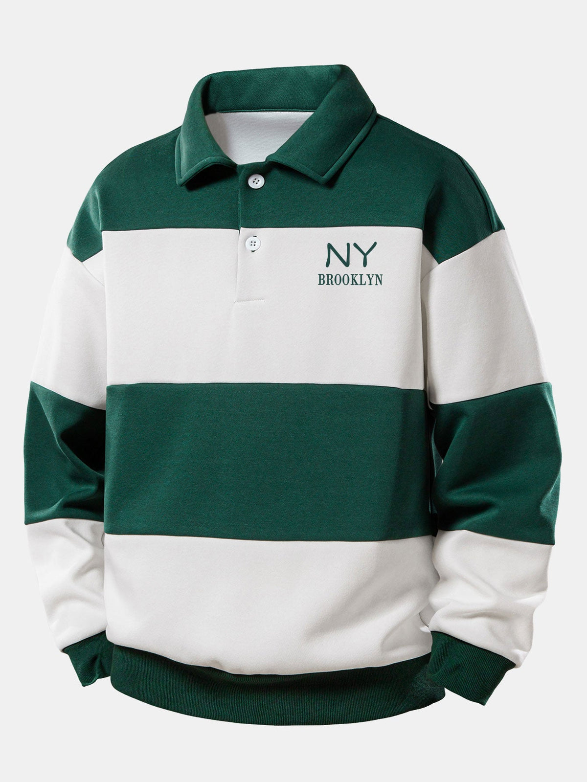 Bequemes Sweatshirt mit New York-Print und Farbblockdesign