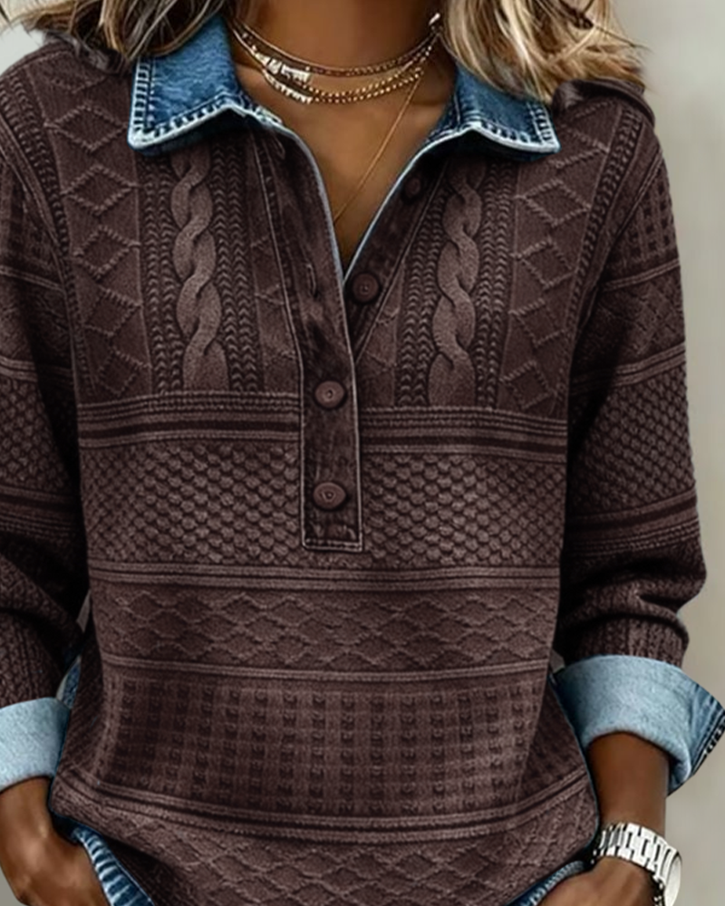 Livia – Bluse mit Kragen und Knopfverschluss
