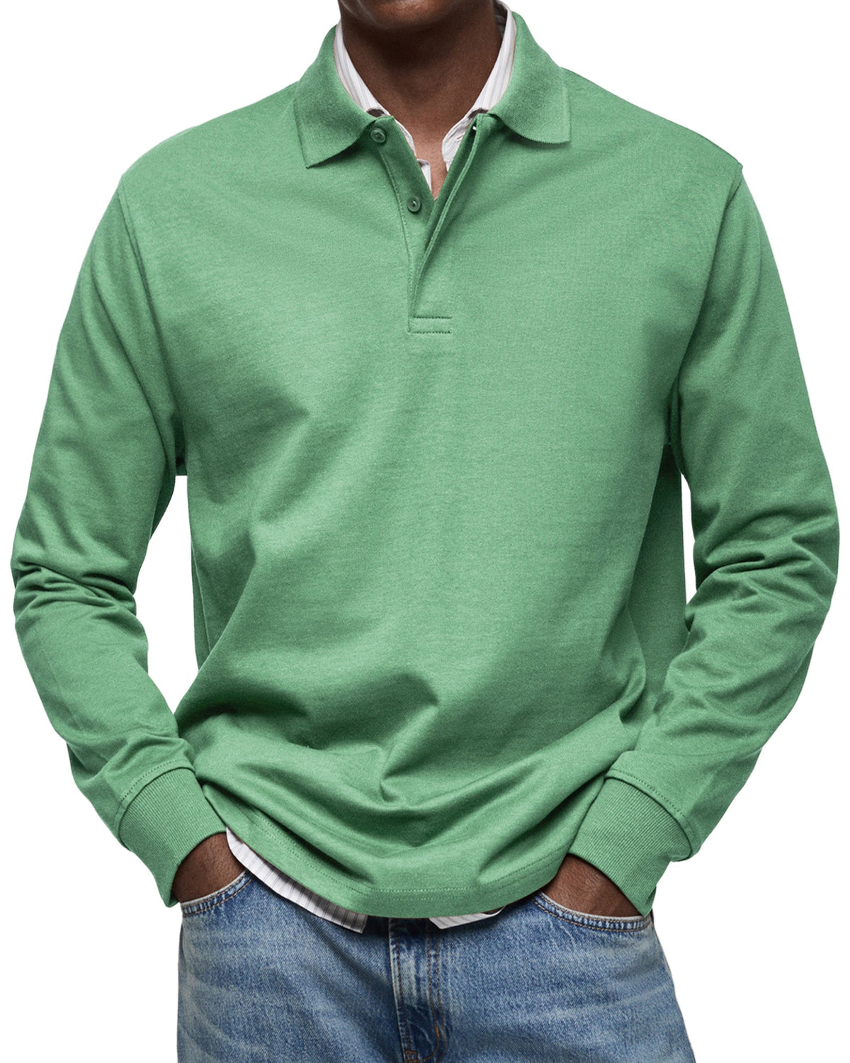 Elias™ | Essential Long Sleeve Polo Shirt