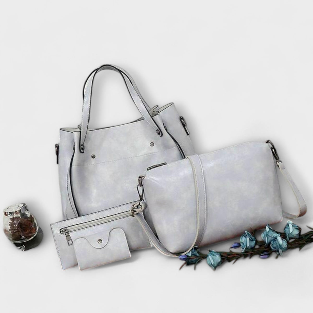 Olivia - 4-teiliges Vintage-Handtaschen-Set