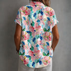 Corina | Retro Floral Print Blouse