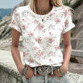 Silvia - Entspanntes T-Shirt mit floralem Design