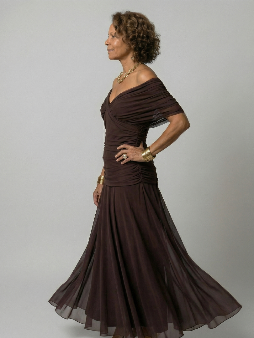 Calen | Off-Shoulder Flowing Midi Dress