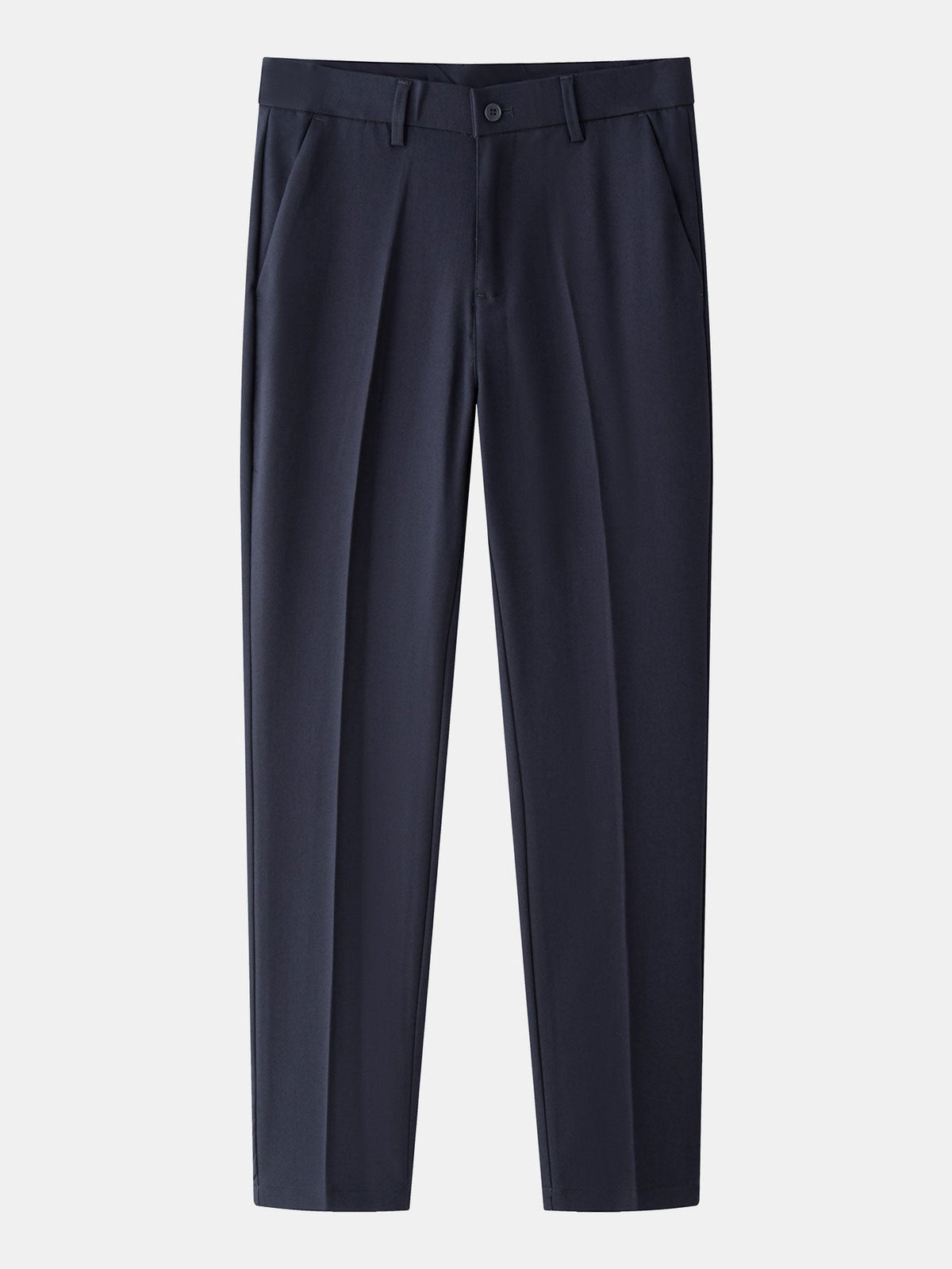 Kontrastreiches Strukturiertes Johnny-Kragen Polo mit Slim Fit Tapered Hose