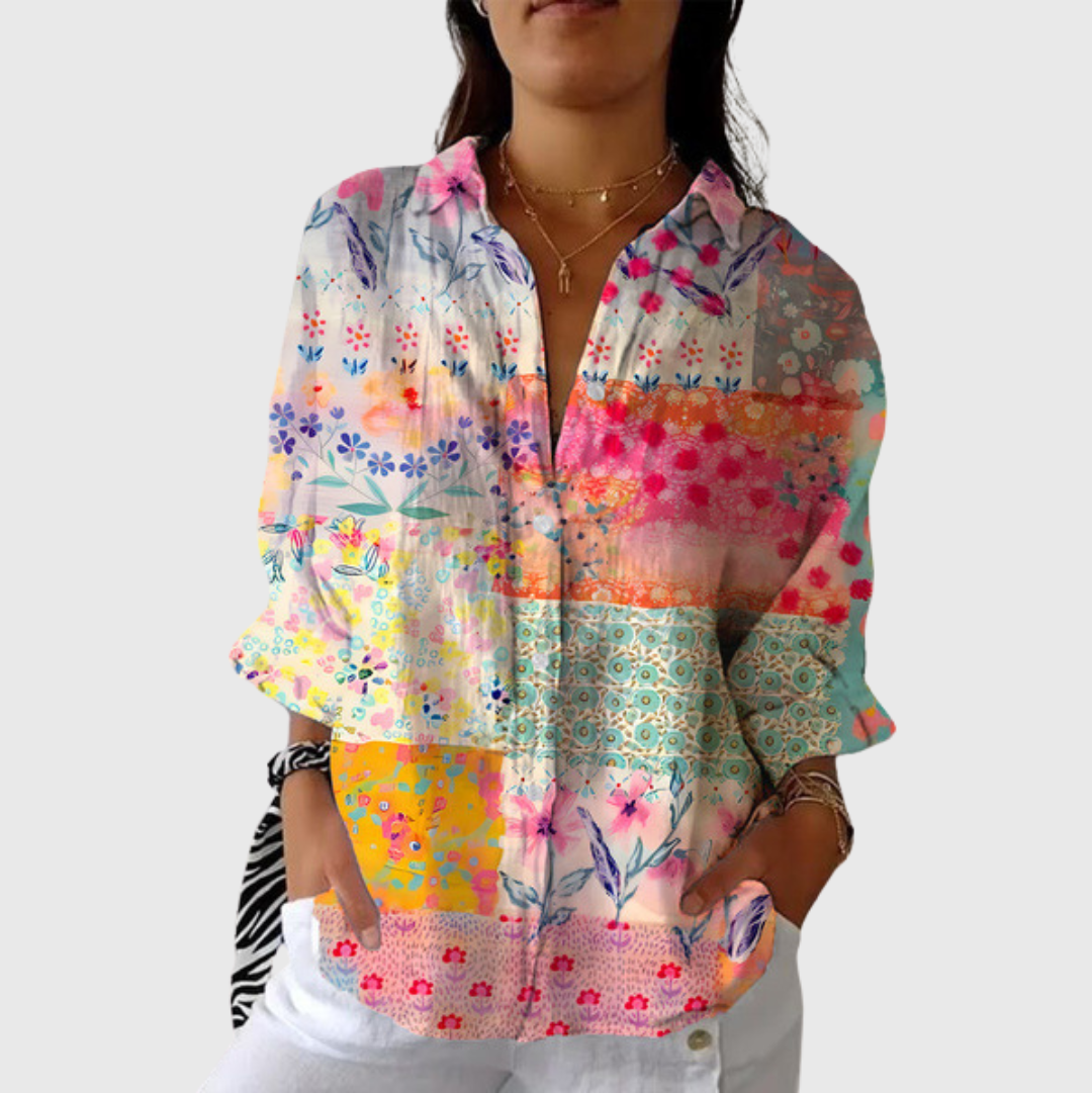 Farbenfrohe und Luftige Printbluse