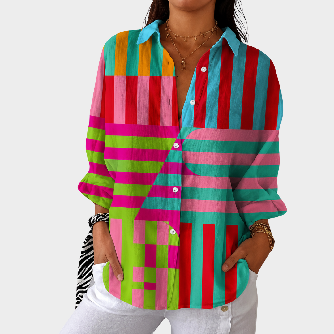 Farbenfrohe und Luftige Druckbluse