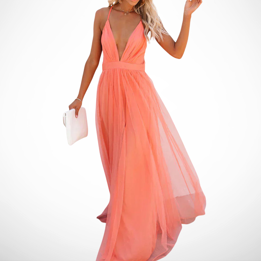 Ginevra | Maxi Dress in Light Coral